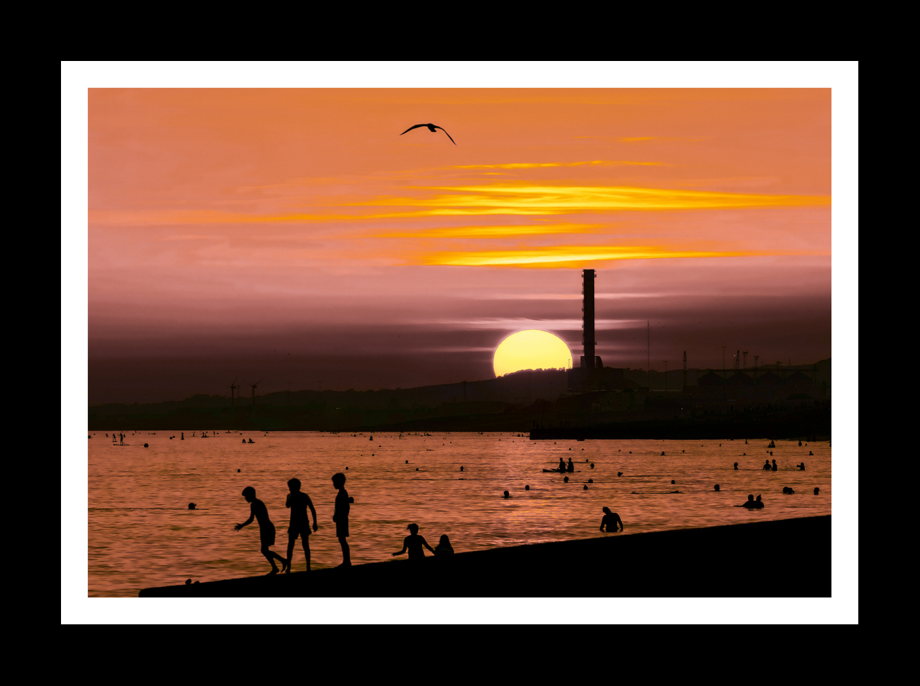 Sunset Over Hove Beach -1